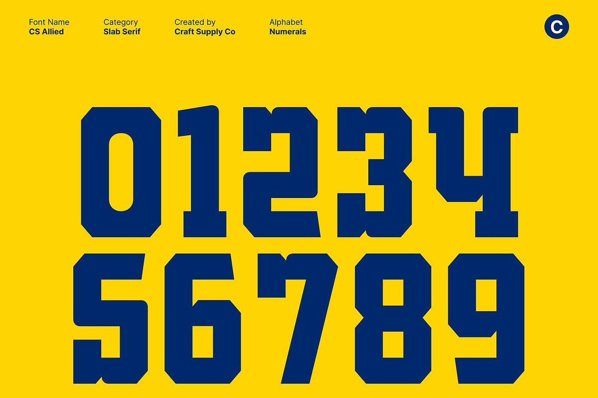 CS Allied – Sporty Font, a Serif Font by Craft Supply Co. (Photo 3 of 8)