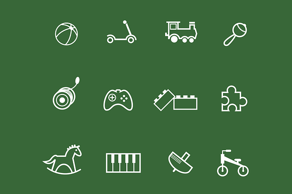 12 Childrens Toy Icons