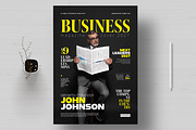 Business Magazine Cover Layout, a Magazine Template by MightyDesign (Thumbnail 1 of 8)