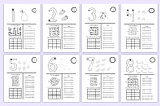 Kindergarten Numbers Workbook Kids, a Stationery Template by Mustafiz (Thumbnail 7 of 7)