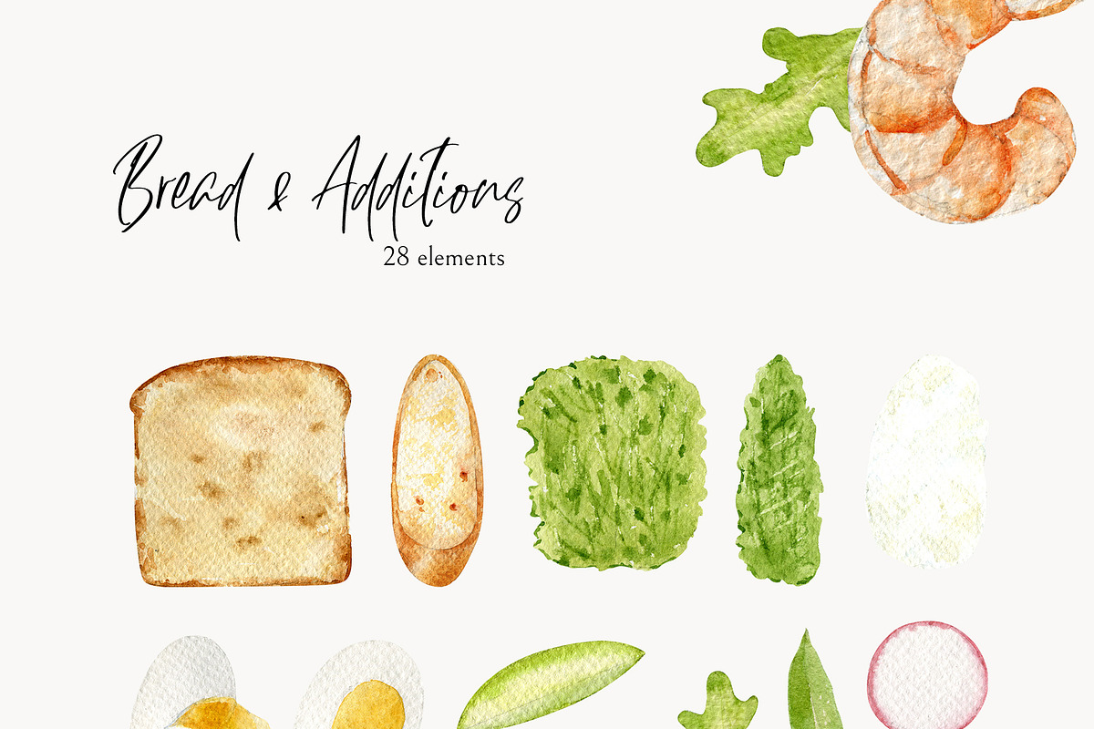 Watercolor Food BUNDLE, a Food Illustration by NiKO (Photo 21 of 25)