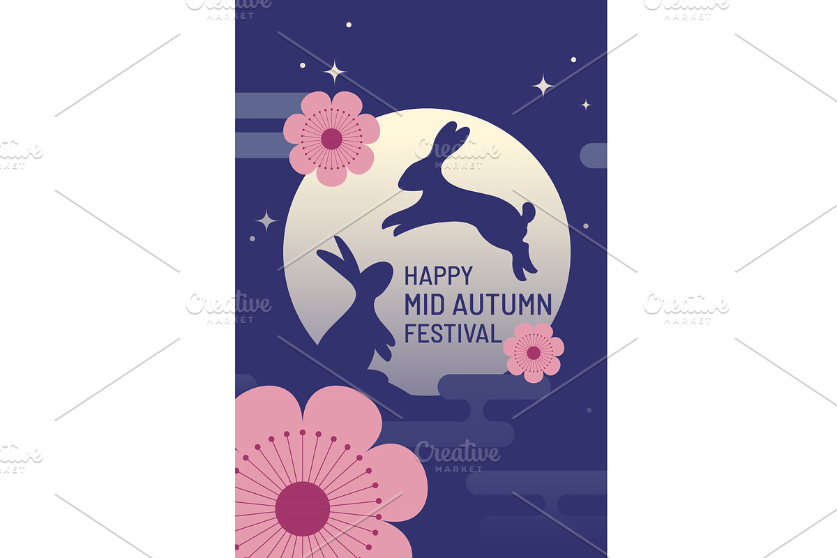 Mid Autumn Festival Banner, an Illustration by JeanBet
