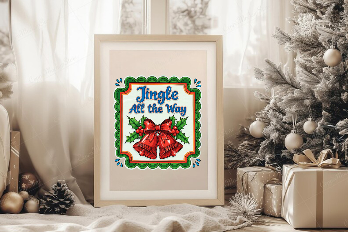Christmas Bell Frame  PNG, an Illustration by CreationArt (Photo 4 of 4)