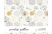 Bee Lavender Field pattern Honeybee, a Pattern Graphic by Milatoo (Thumbnail 1 of 3)