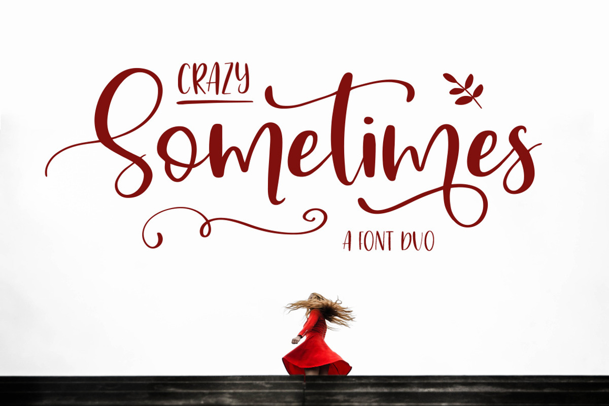 Crazy Sometimes Font Duo, a Script Font by PeDe Designs (Photo 1 of 10)