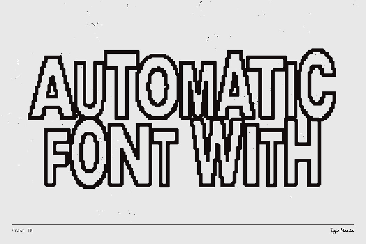 Crash TM – Automatic Trashed Font, a Sans Serif Font by Type Mania (Photo 2 of 10)