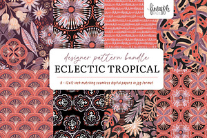 Boho Floral Seamless Patterns, a Pattern Graphic by FINEAPPLE