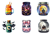 Halloween Mason Jar Clipart PNG, an Illustration by SinaCreation (Thumbnail 4 of 7)