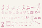 Cowgirl Coquette Western Clipart, an Illustration by Nebbia (Thumbnail 2 of 5)