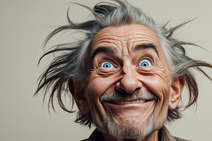Grinning senior man, an Illustration by wavebreak