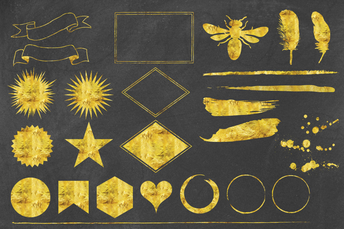 25 Gold Foil Hand Crafted Graphics preview 2