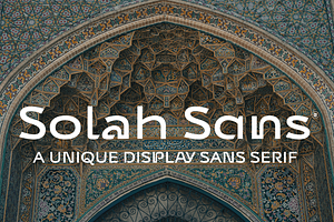 UT Solah Sans - Unique Display Sans