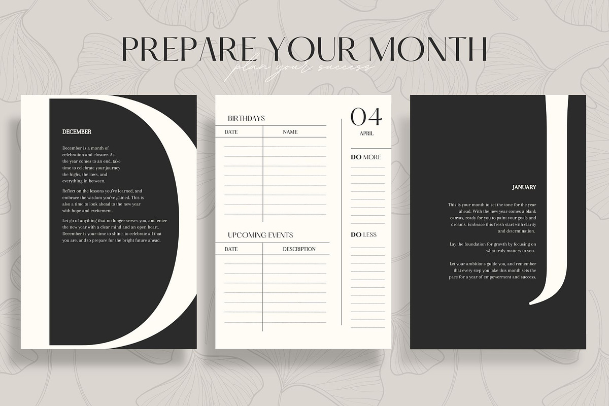 Classy Yearly Life Planner Template, a Stationery Template by Marketello Studio (Photo 4 of 12)