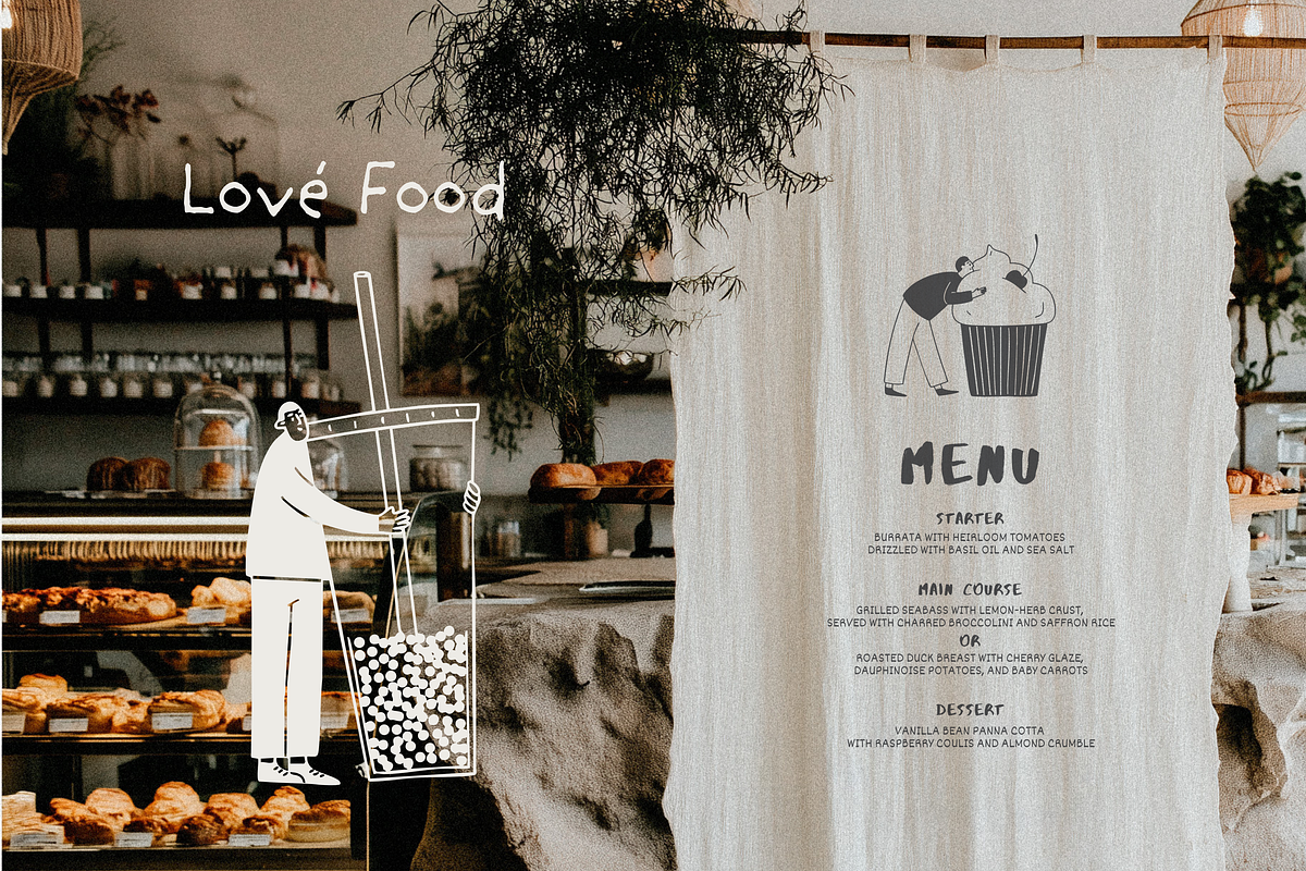 Løve Føød: Fun Food & Drink People, a Food Illustration by Veyla (Photo 2 of 14)
