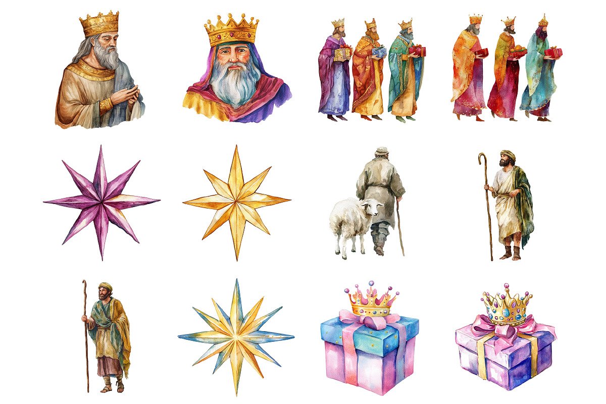 Christmas Nativity Clipart, an Illustration by Design Market (Photo 2 of 3)