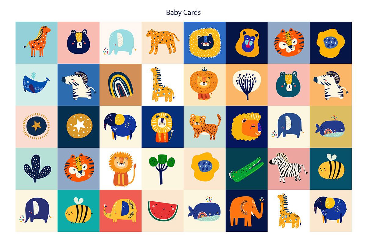 Childish collection, an Animal Illustration by MoleskoStudio (Photo 4 of 21)