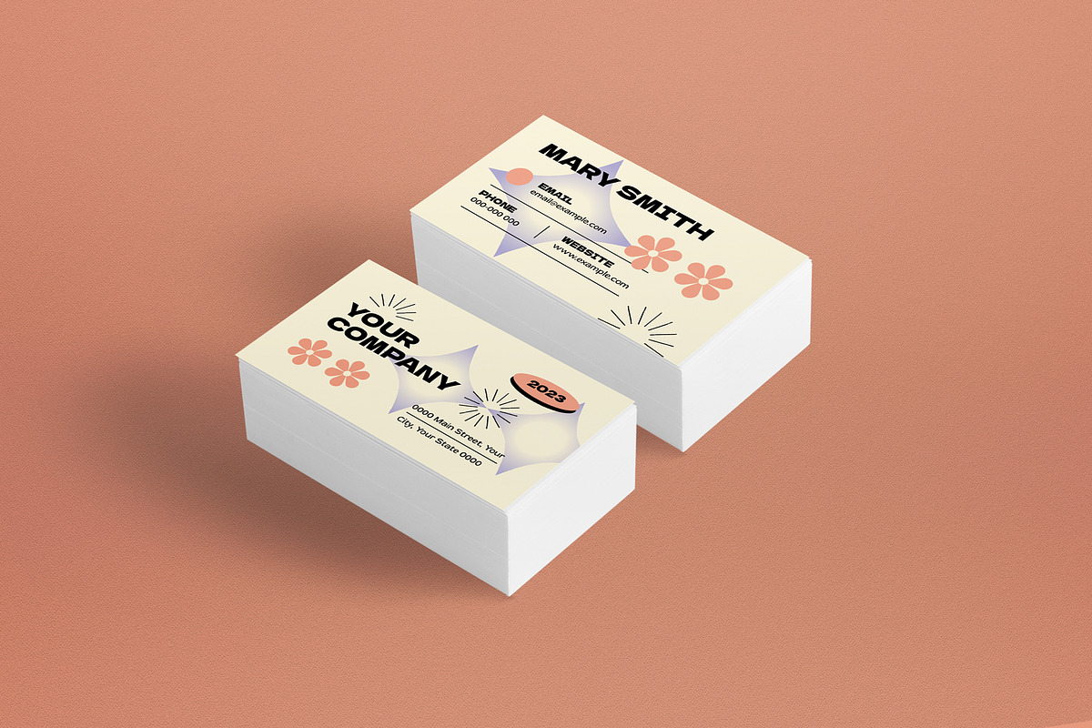 Gradient Geometric Business Card, a Business Card Template by graphicook (Photo 2 of 3)