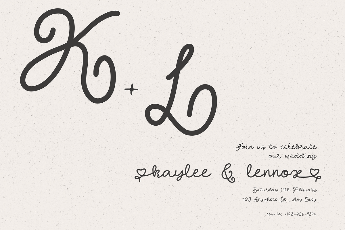 Lush Valentine is a Script font, a Script Font by Brown Cupple (Photo 5 of 9)