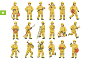 Firefighter Rescue Team Set, an Object Graphic by RT Studio (Thumbnail 1 of 4)
