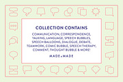 Speech Bubble Icons, an Outline Icon by Made by Made (Thumbnail 2 of 7)