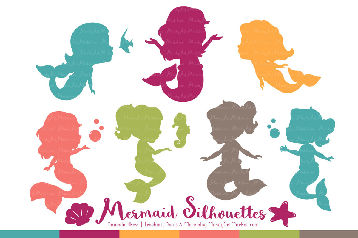 Mermaid Silhouettes in Bohemian, an Illustration by Amanda Ilkov (Photo 1 of 3)