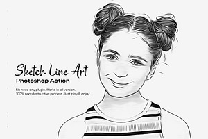 Sketch Line Art Action, an Action Add-On by DesignCave