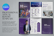 Annual Report Template in Canva, a Brochure Template by Oshin Design (Thumbnail 1 of 6)