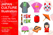 Japan Culture Illustration Icon Pack, an Object Graphic by PuriCreative (Thumbnail 1 of 3)