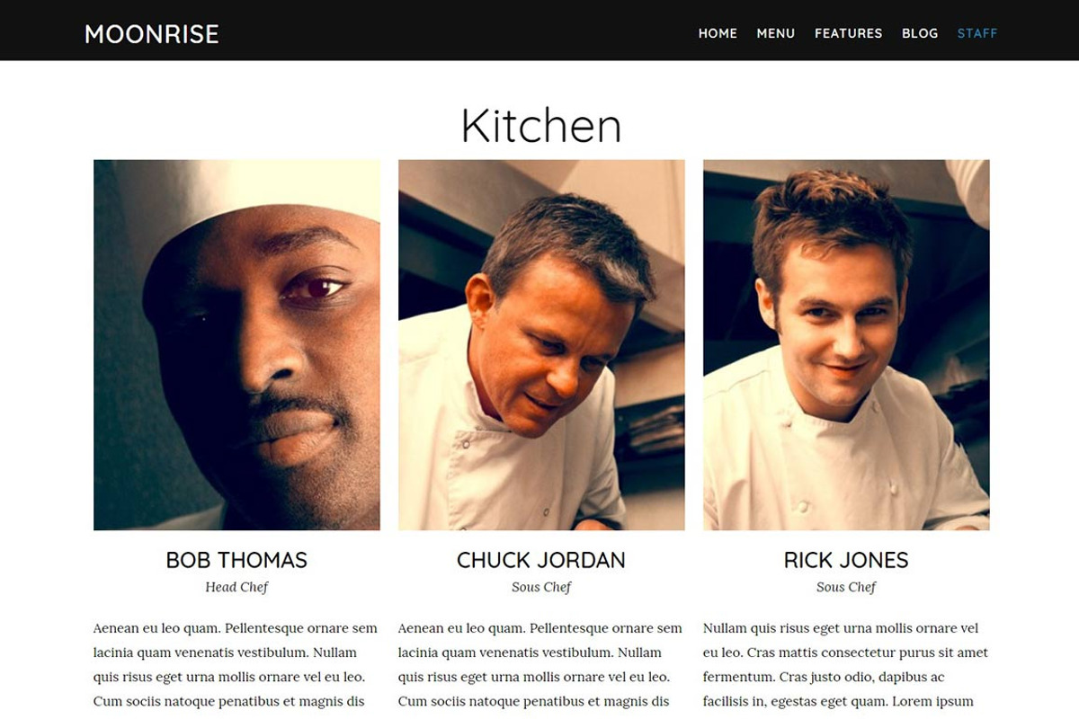 Moonrise Restaurant WordPress Theme, a WordPress Template by Organized Themes (Photo 3 of 5)