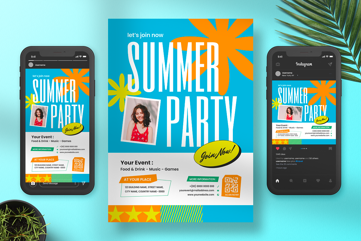 Summer Party Flyer, a Flyer Template by Annora Studio (Photo 3 of 4)