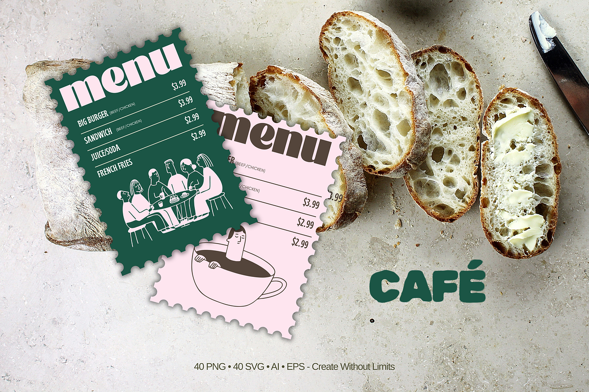 Café People: Fun Coffee & Food, a Food Illustration by Veyla (Photo 3 of 10)