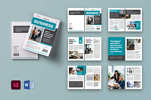 Blue Business Update Newsletter, a Brochure Template by UICreative