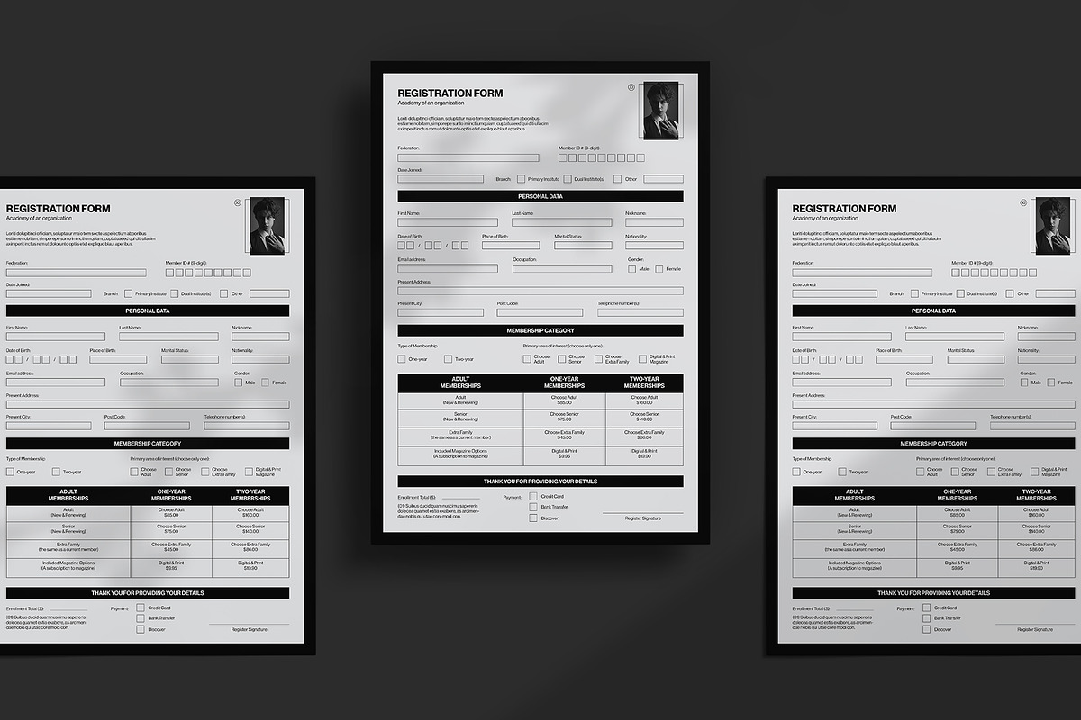 Registration Form Template, a Stationery Template by DesignCrest (Photo 4 of 6)