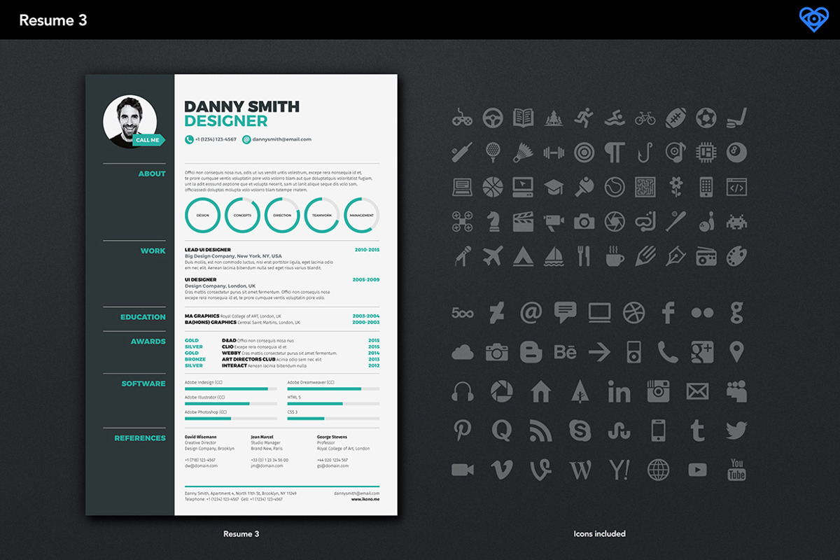 Resume 3, a Resume Template by ikono.me (Photo 5 of 6)