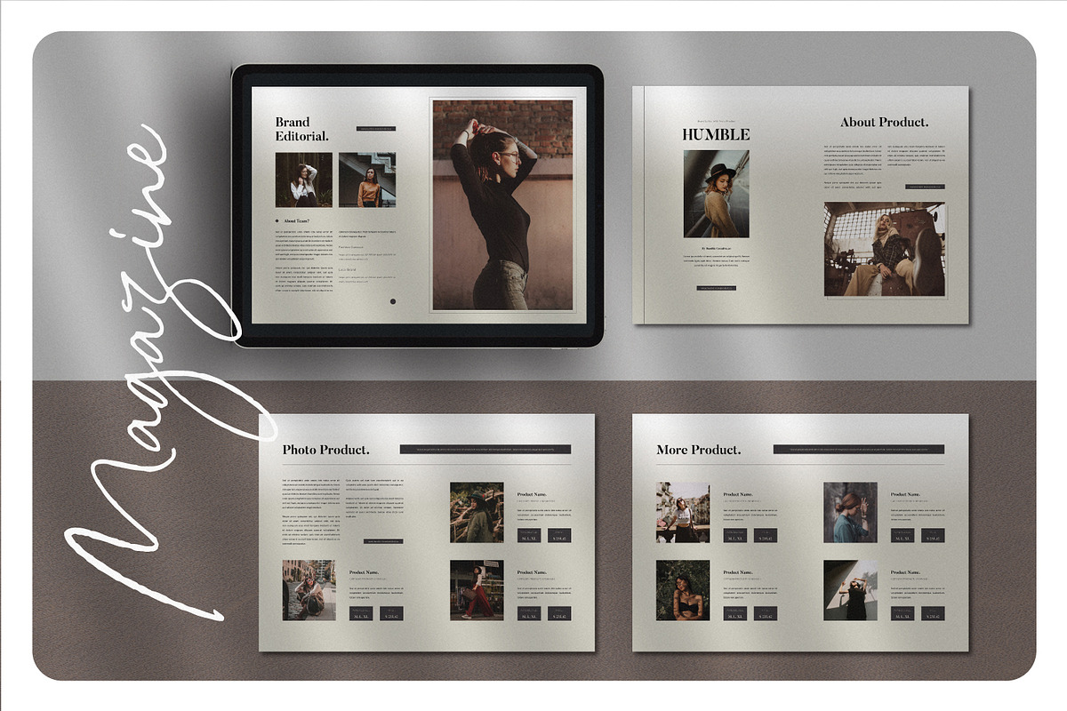 Humble Brand Editorial & Photo Produ, a Magazine Template by Typetemp ...