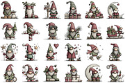 Whimsical Christmas Gnome Clipart, an Illustration by Sublimation Artist (Thumbnail 2 of 6)