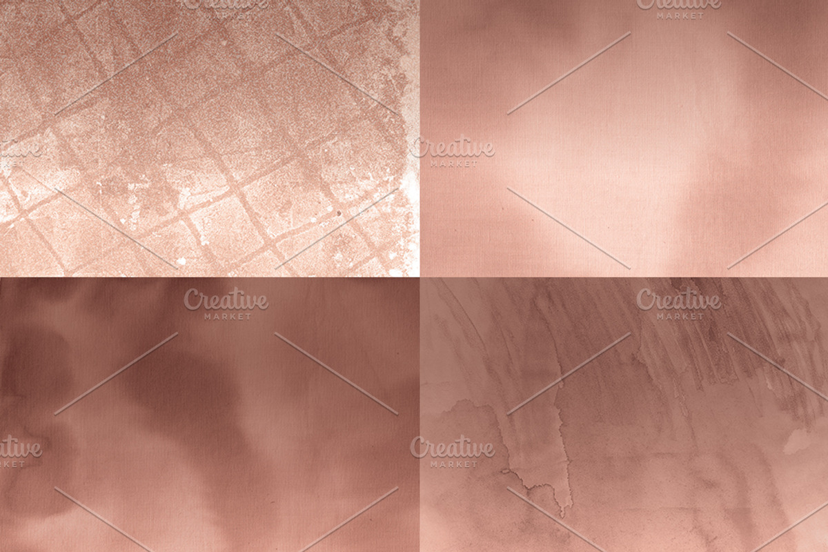 Rose Gold Ombre Watercolour Papers, a Pattern Graphic by Liz Plummer (Photo 2 of 5)