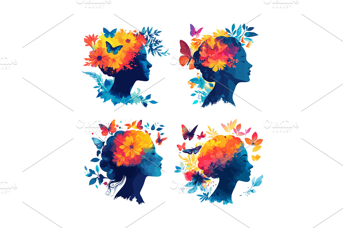 Mental health cartoon vector, an Object Illustration by Onyx