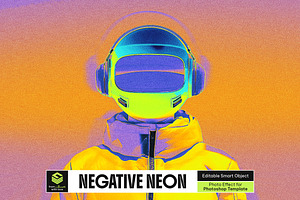 Negative Neon Photo Effect