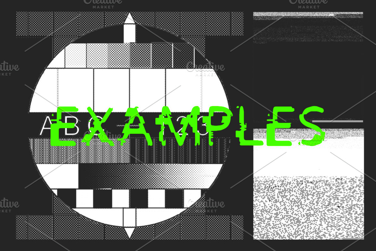 TV Glitch Brushes + FREE image files, a Brush Add-On by Big Blond Bear (Photo 2 of 5)