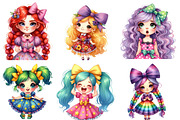 Watercolor Girls Sublimation Clipart, an Illustration by Designworld (Thumbnail 2 of 5)