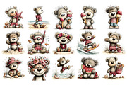 Summer Bear PNG Clipart Bundle, a Seasonal Illustration by Nicolle's Colorful Art (Thumbnail 2 of 4)