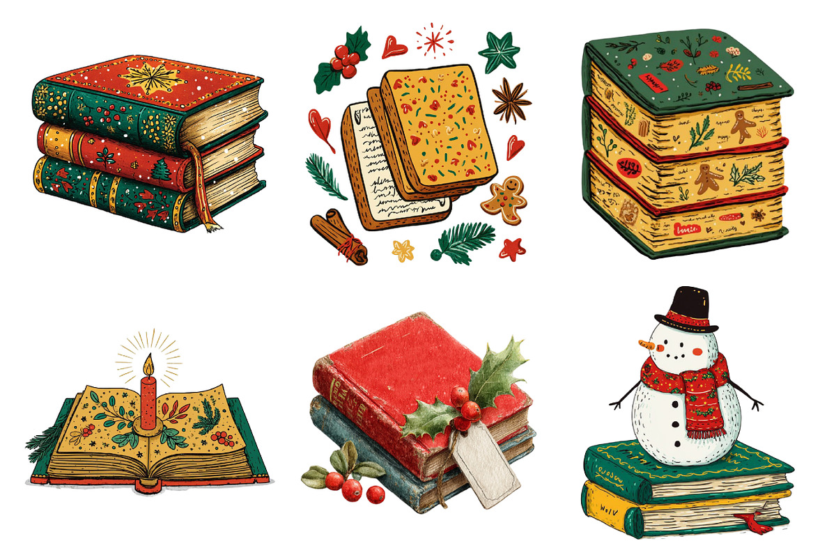 Worn Christmas Book Clipart, an Illustration by Daily.Designs (Photo 2 of 5)