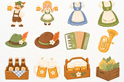 Oktoberfest Festival Clipart Autumn, a Seasonal Illustration by SugarCloudStudioArt (Thumbnail 3 of 5)
