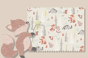 Woodland Cute Animals Pattern, a Pattern Graphic by Lady Bruniere Design (Thumbnail 2 of 15)