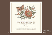Wedding Butterflies Poppy Poppies, a Pattern Graphic by Vintage (Thumbnail 4 of 13)