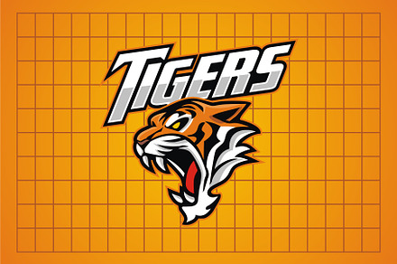 TIGER HEAD MASCOT LOGO VECTOR