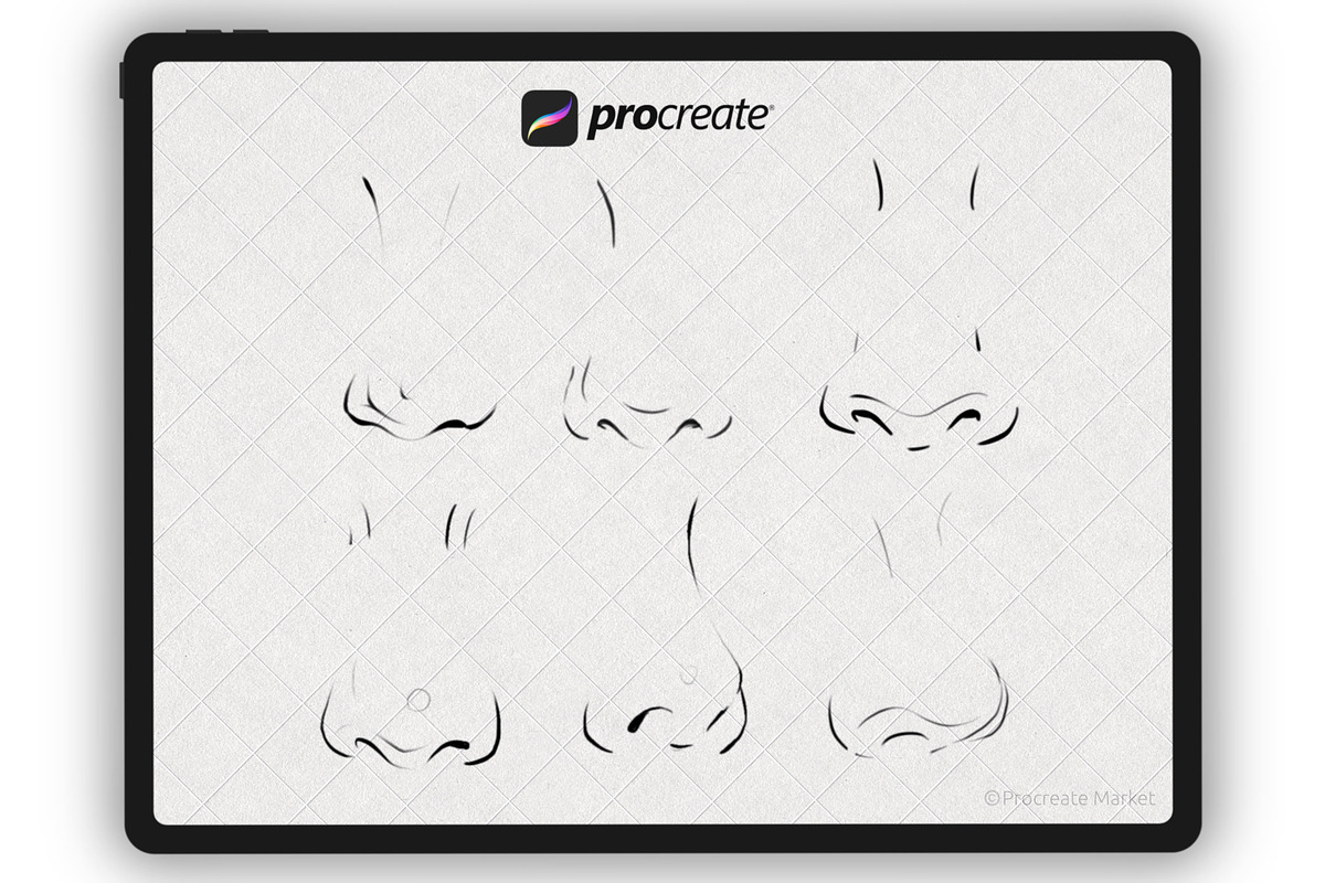 Face Stamp Brushes Procreate, a Brush Add-On by Procreate Market (Photo 6 of 8)