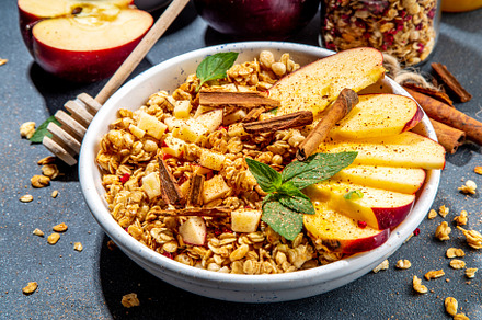Healthy breakfast granola with berry, a Food & Drink Photo by Rimma