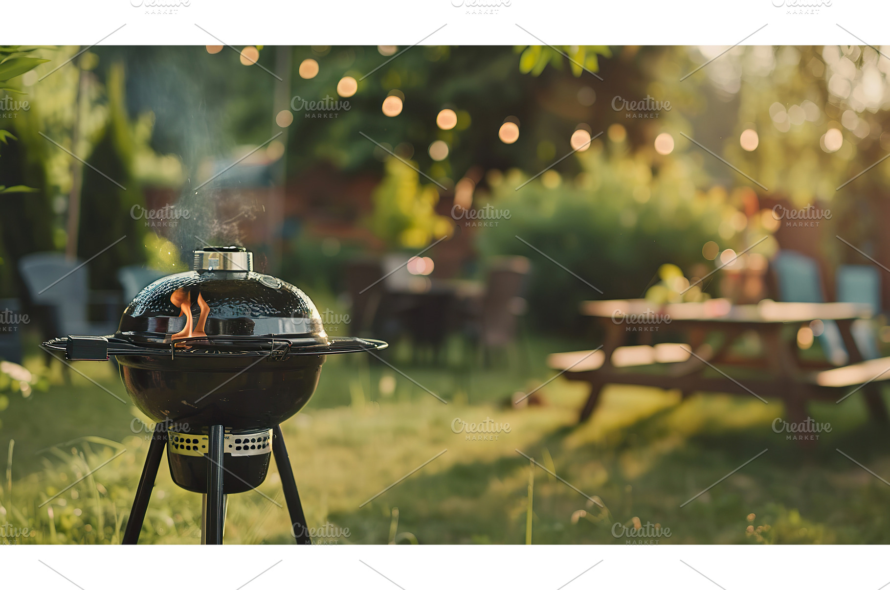 Summer Backyard BBQ Scene with, a Nature Photo by Lermont51